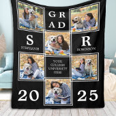 Afstuderen Keepsak Aangepaste unieke fotocollage Fleece Deken