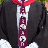 Afstuderen Keepsake 3 Foto's Afstudeerder Bourgond Stropdas