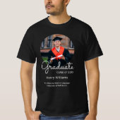 Afstuderen Keepsake Afstuderen Naam en foto Aangep T-shirt (Voorkant)