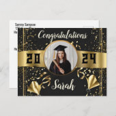 Afstuderen Keepsake briefkaarten klasse van 2024 (Voorkant / Achterkant)