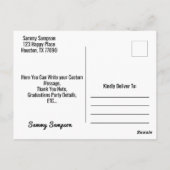 Afstuderen Keepsake briefkaarten klasse van 2024 (Achterkant)