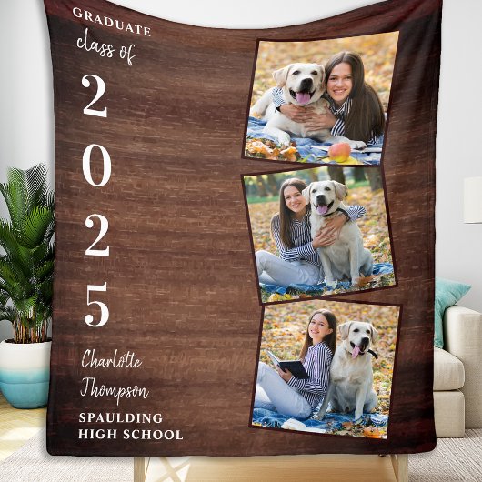 Afstuderen Keepsake Fotocollage Afstuderen Fleece Deken