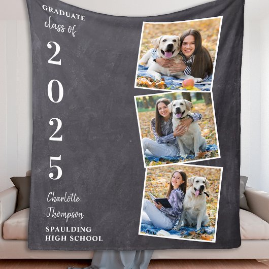 Afstuderen Keepsake Fotocollage Fleece Deken