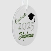 Afstuderen Keepsake in Groen Ornament (voorkant)