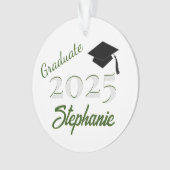 Afstuderen Keepsake in Groen Ornament (voorkant)