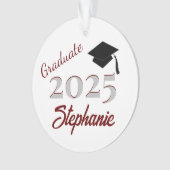 Afstuderen Keepsake in Maroon Ornament (voorkant)