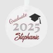 Afstuderen Keepsake in Maroon Ornament (voorkant)