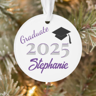 Afstuderen Keepsake in Paarse Ornament