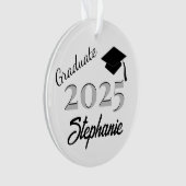Afstuderen Keepsake in zwart Ornament (voorkant)