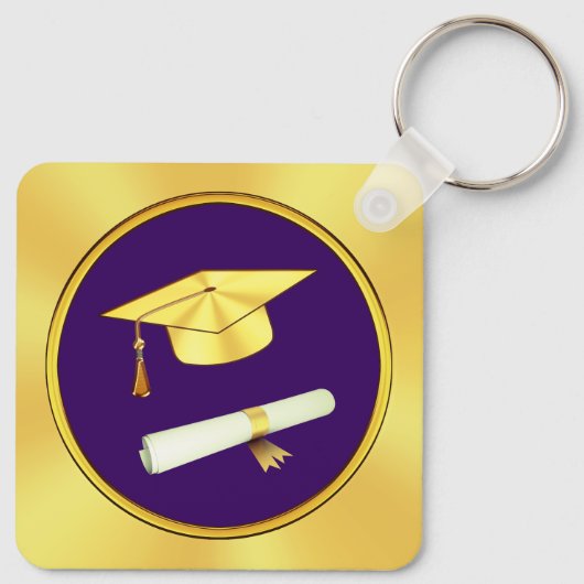 Afstuderen Keepsakes voor gasten, VERANDER VAN KLE Sleutelhanger (Achterkant)