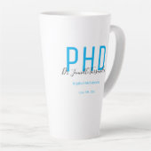 Afstuderen Kepomwille Blue Black Name Degree PhD Latte Mok (Rechterhoek)