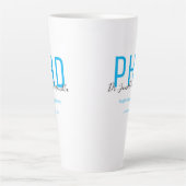 Afstuderen Kepomwille Blue Black Name Degree PhD Latte Mok (Voorkant)