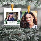 Afstuderen Kerstmis Rustic Trees Foto Keepomwille Keramisch Ornament