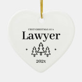 Afstuderen kerstversiering van de advocatenschool keramisch ornament (Voorkant)