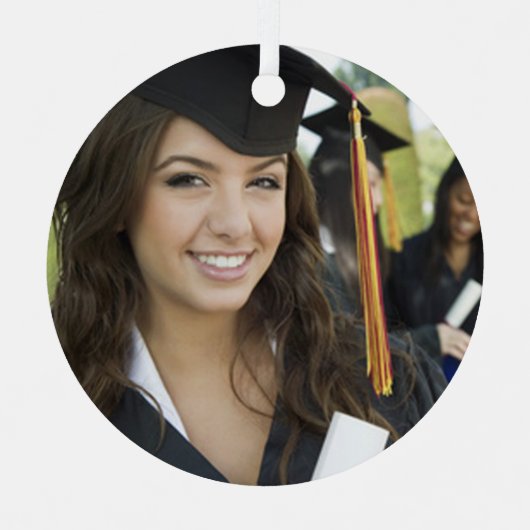 Afstuderen kerstversieringen metalen ornament (Voorkant)