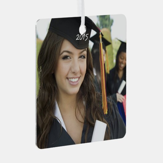 Afstuderen kerstversieringen metalen ornament (Voorkant Rechts)