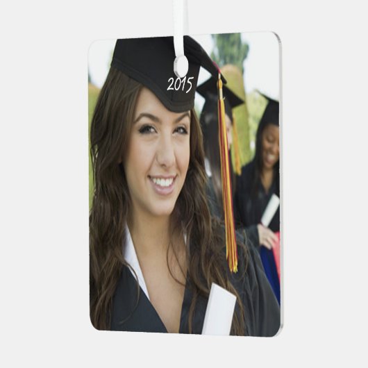 Afstuderen kerstversieringen metalen ornament (Voorkant links)