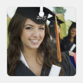 Afstuderen kerstversieringen metalen ornament (Voorkant)