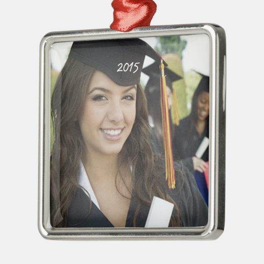 Afstuderen kerstversieringen metalen ornament (Links)