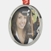 Afstuderen kerstversieringen metalen ornament (Links)