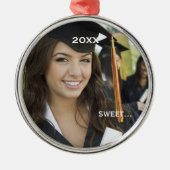 Afstuderen kerstversieringen metalen ornament (Voorkant)