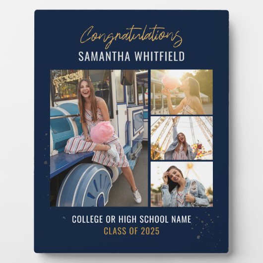 Afstuderen Kespsake Photo Collage Afstuderen 2025 Fotoplaat (Voorkant)