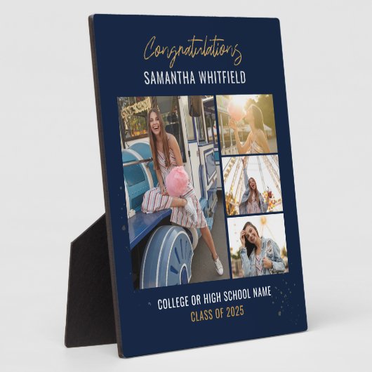 Afstuderen Kespsake Photo Collage Afstuderen 2025 Fotoplaat (Zijkant)