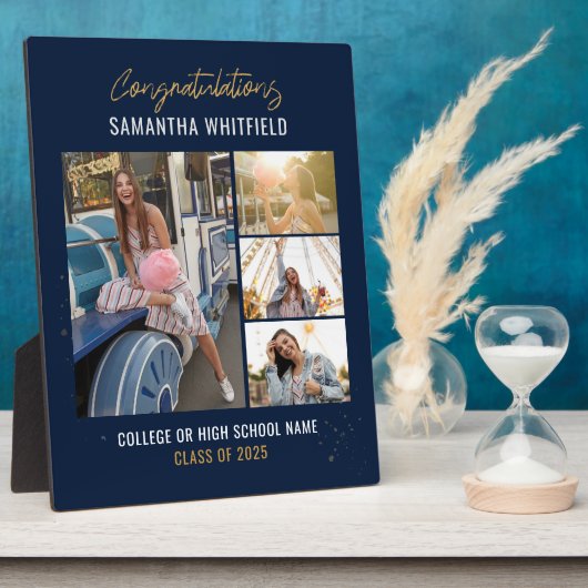 Afstuderen Kespsake Photo Collage Afstuderen 2025 Fotoplaat (Zijkant)