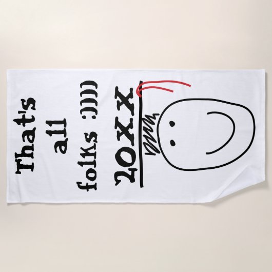 Afstuderen keukenhanddoek strandlaken (Voorkant)