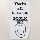 Afstuderen keukenhanddoek strandlaken (Voorkant)