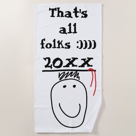 Afstuderen keukenhanddoek strandlaken (Voorkant)