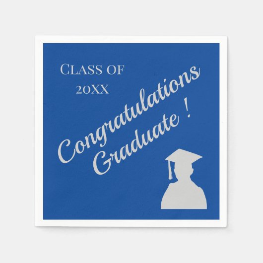 Afstuderen kiezen uw schoolkleuren servet (Voorkant)