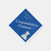 Afstuderen kiezen uw schoolkleuren servet (Hoek)