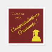 Afstuderen kiezen uw schoolkleuren servet (Voorkant)