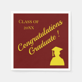 Afstuderen kiezen uw schoolkleuren servet