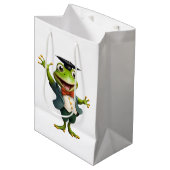 afstuderen, kikker, afstuderen, AI gegenereerd T-s Medium Cadeauzakje (Voorkant Gekanteld)