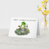 Afstuderen kikker kaart (Gele Bloem)