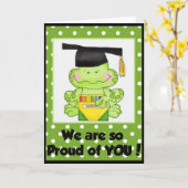 Afstuderen Kikker We zijn trots op je Wenskaart 2 Kaart (Gele Bloem)