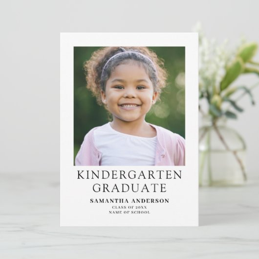 Afstuderen Kindergarten Aankondiging (Staand voorkant)
