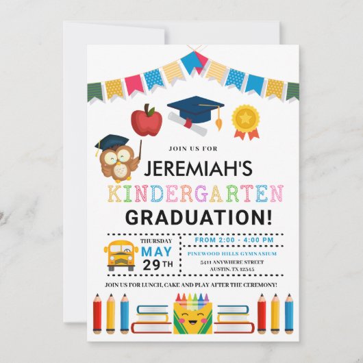 Afstuderen Kindergarten Kaart (Voorkant)