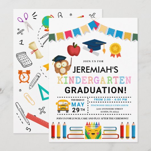 Afstuderen Kindergarten Kaart (Voorkant / Achterkant)
