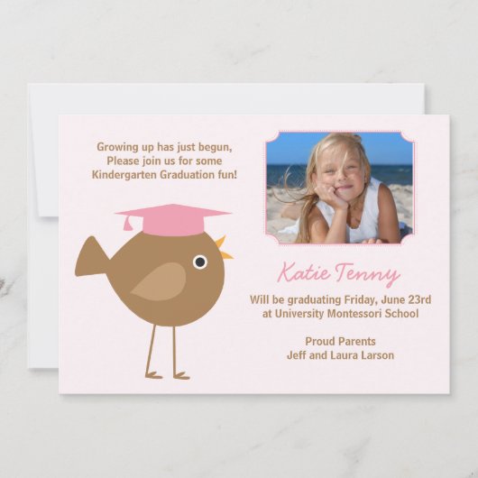 Afstuderen Kindergarten Kaart (Voorkant)