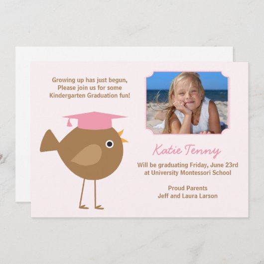 Afstuderen Kindergarten Kaart (Voorkant / Achterkant)