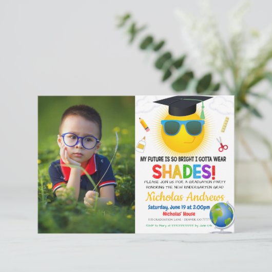 Afstuderen Kindergarten Kaart (Staand voorkant)