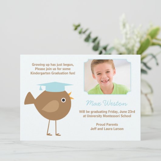 Afstuderen Kindergarten Kaart (Staand voorkant)