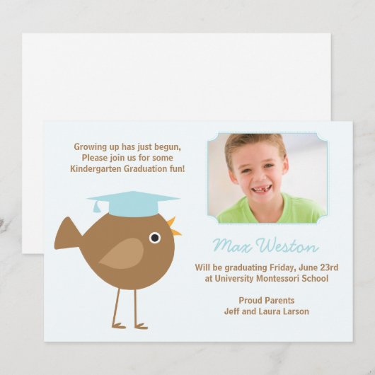Afstuderen Kindergarten Kaart (Voorkant / Achterkant)