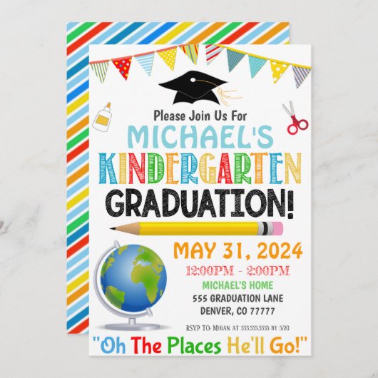 Afstuderen Kindergarten Kaart (Voorkant / Achterkant)