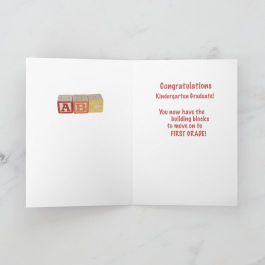 Afstuderen Kindergarten Kaart (Binnen)