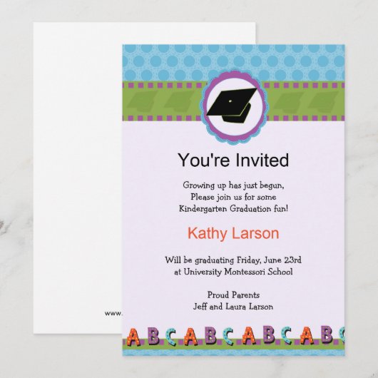 Afstuderen Kindergarten Kaart (Voorkant / Achterkant)