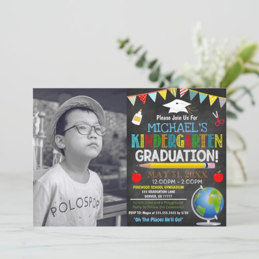 Afstuderen Kindergarten Kaart (Staand voorkant)